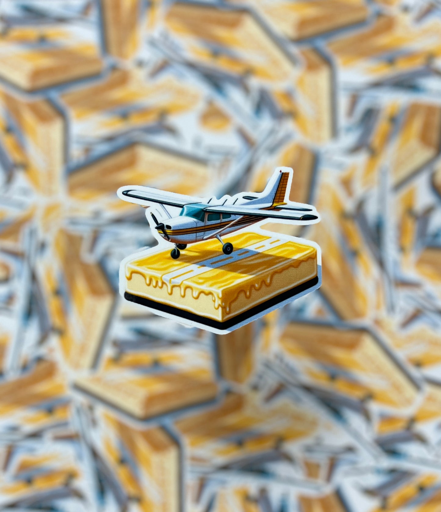 Airplane Butter Landing Sticker High Wing Airplane Sticker for Pilots Airplane Gift Sticker