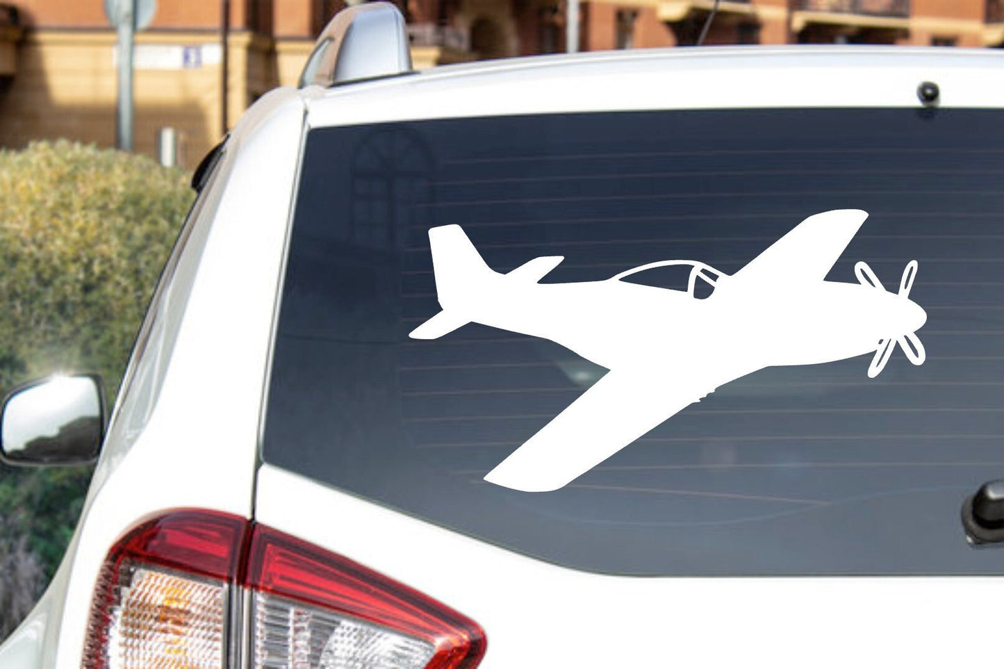 P-51 Mustang WWII Fighter 3/4 view Airplane Decal