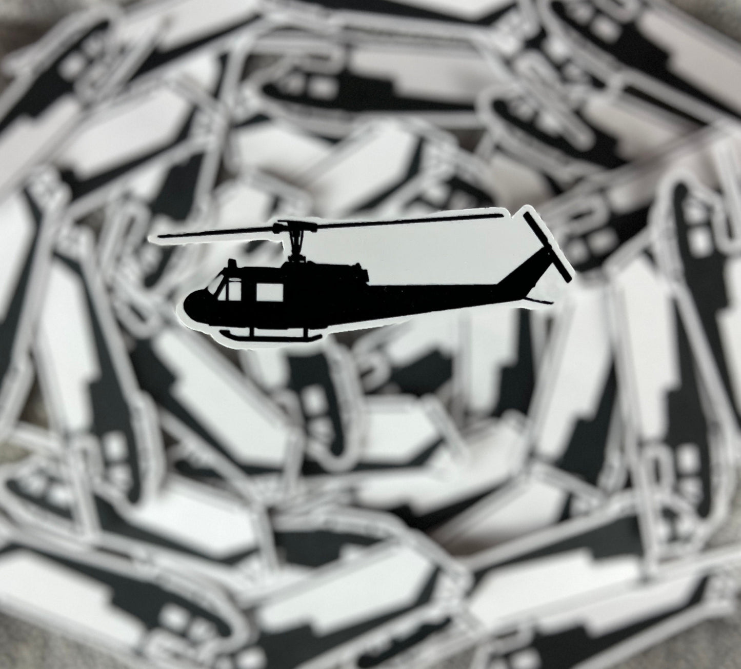UH-1 Huey Side View Sticker