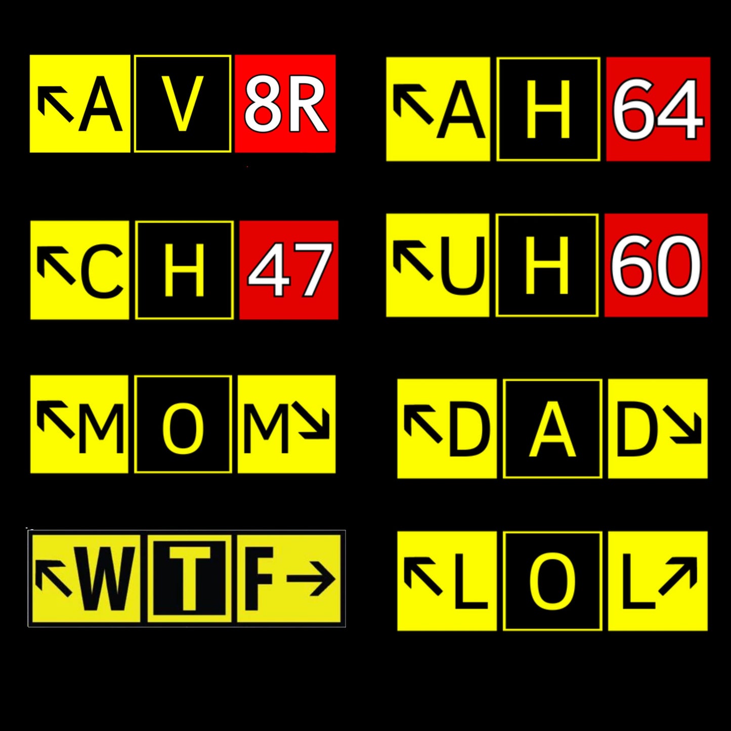 Custom Airport Signs Sticker