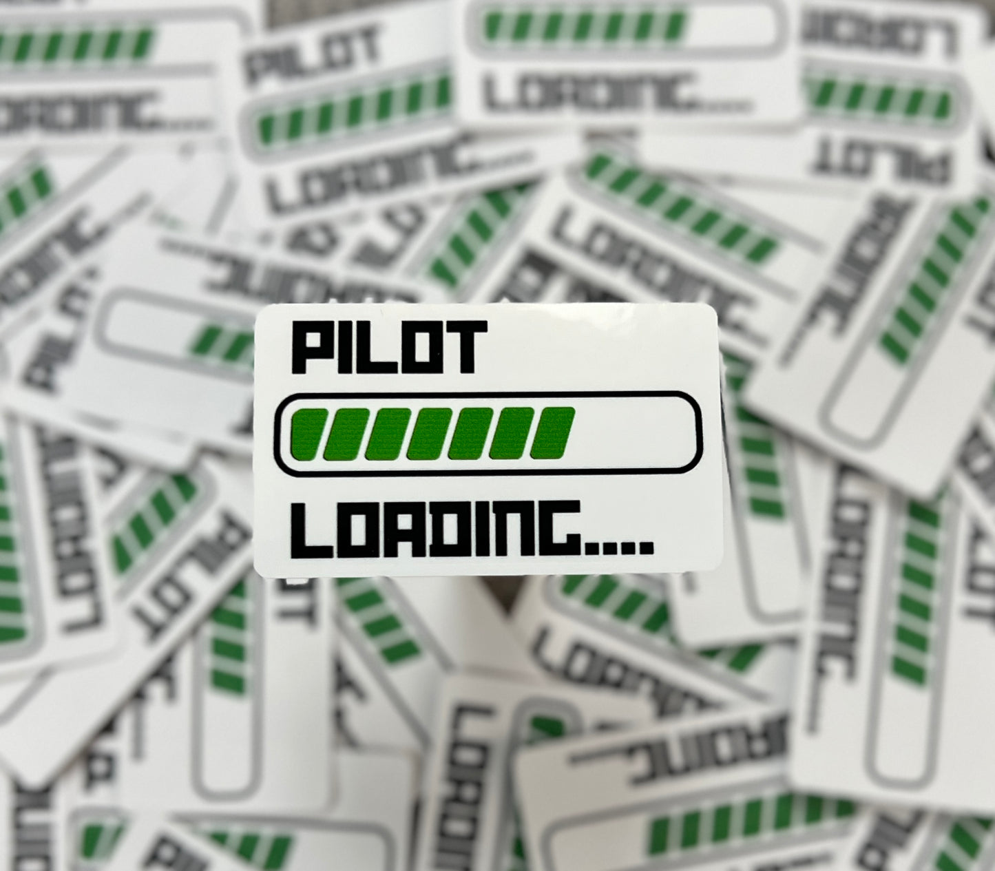 Pilot Loading Progress Bar Sticker Funny Aviation Enthusiast Decal