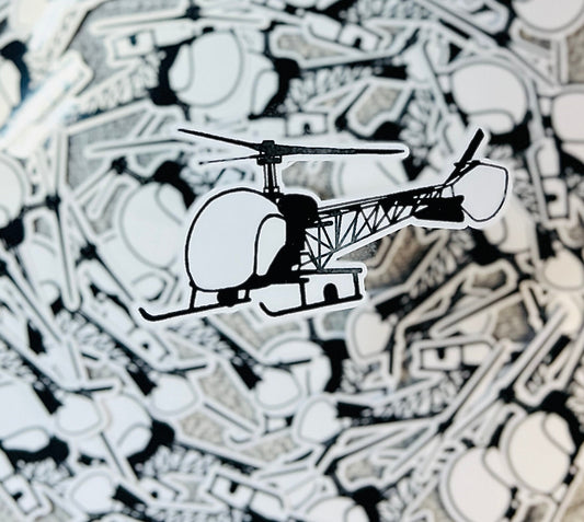 H-13 Sioux / Bell 47 Helicopter Sticker