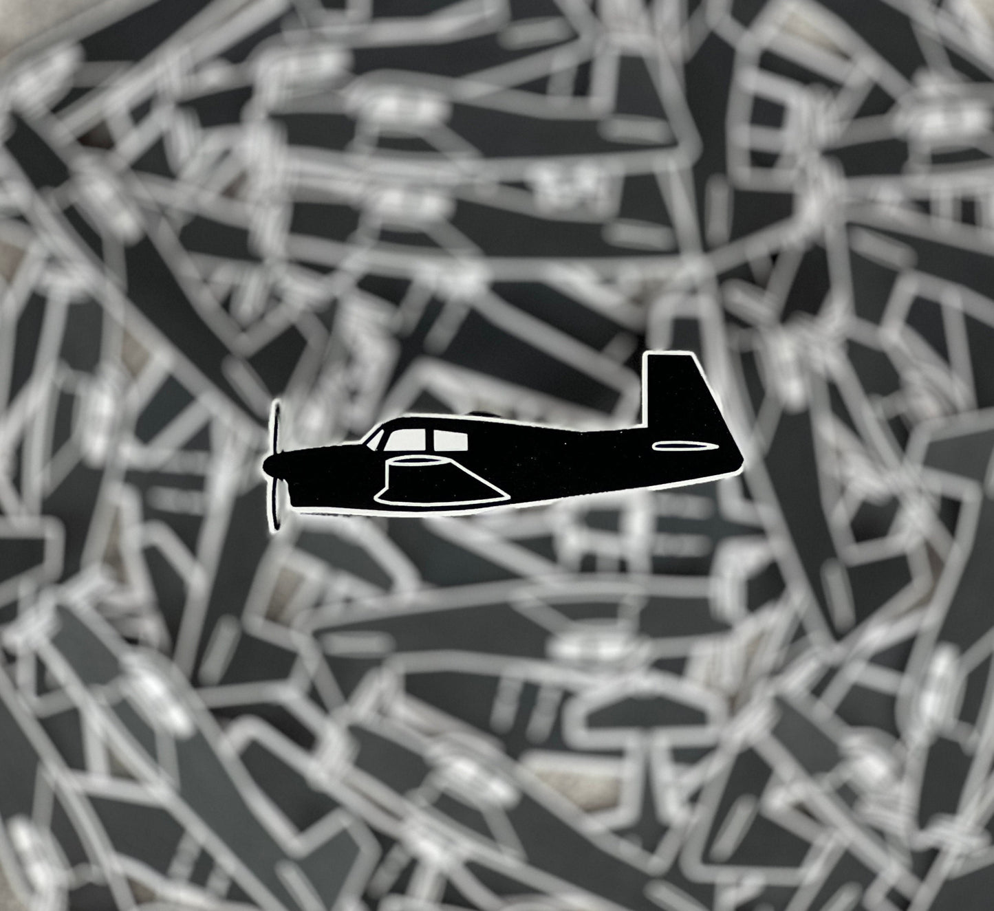 Mooney M20C Side View Airplane Sticker