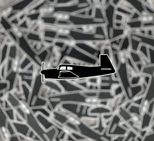 Mooney M20C Side View Airplane Sticker