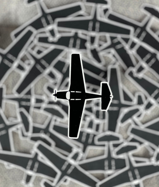 Mooney M20C Top View Airplane Sticker