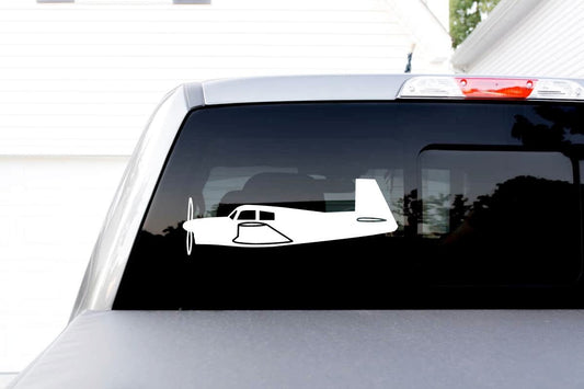 Mooney M20C Side View Airplane Decal