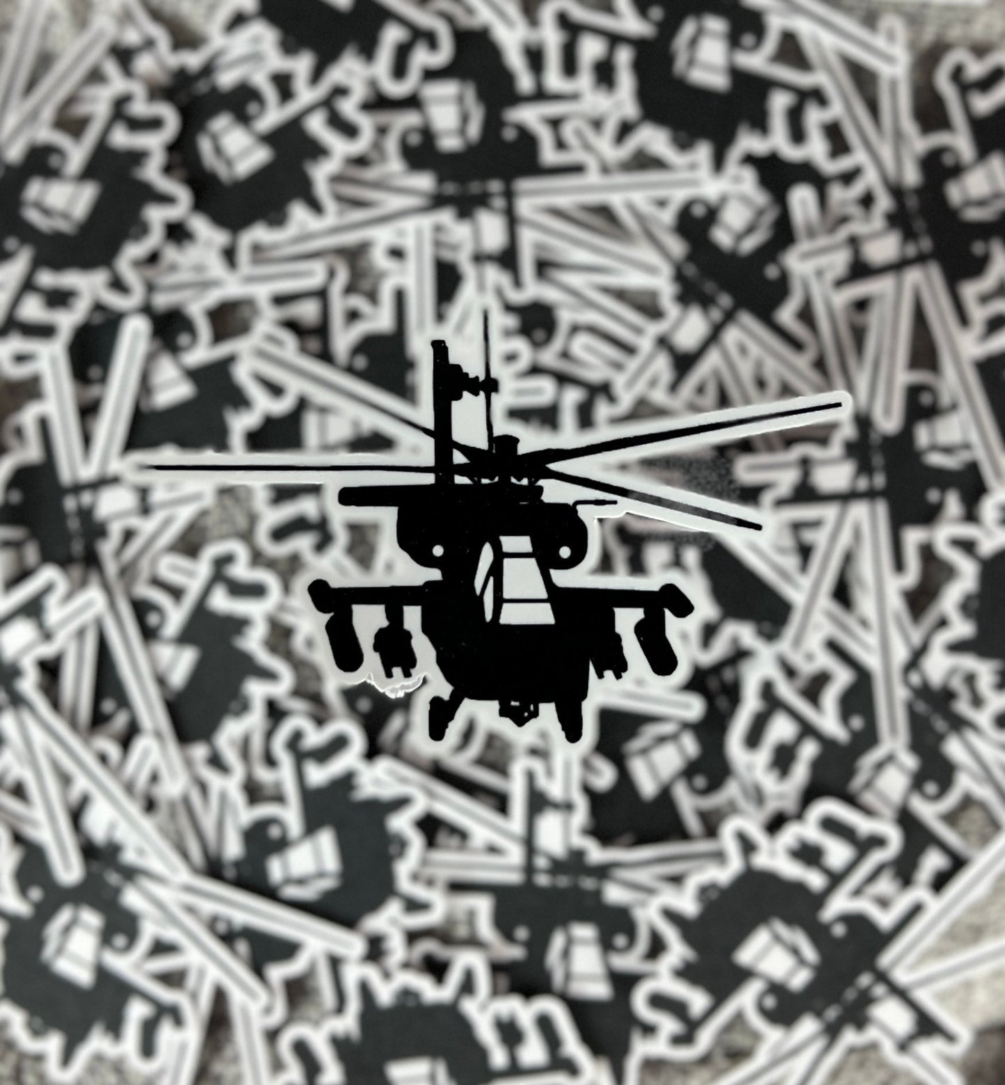 AH-64 Apache Helicopter Front Takeoff View