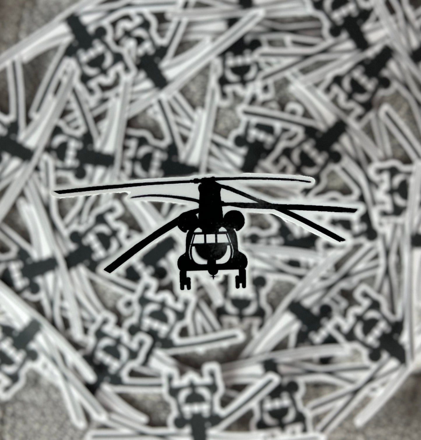 CH-47 Chinook Army Helicopter Front View Vinyl Sticker
