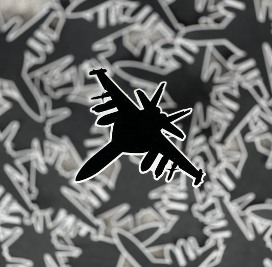 McDonnell Douglas F-18 3/4 Top Down View Airplane Sticker