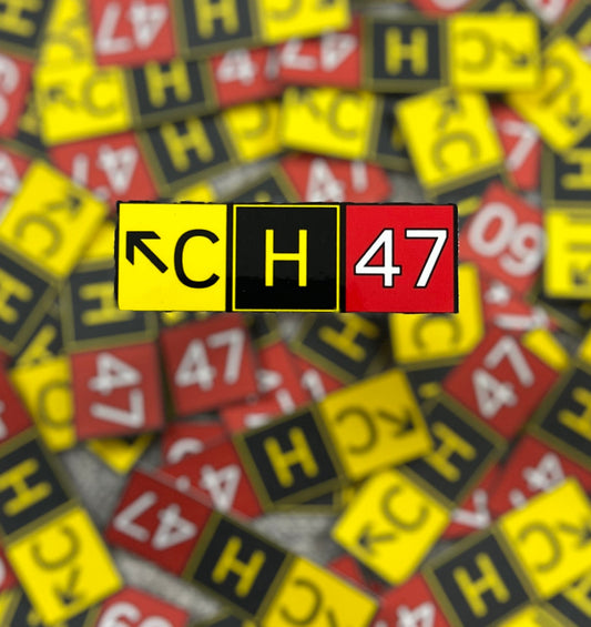 CH-47 Chinook Airport Signs Sticker