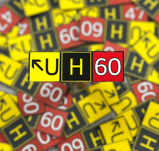Blackhawk UH-60 Airport Signs Sticker
